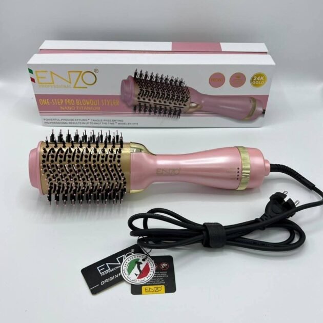 BROSSE CHAUFFANTE ENZO 1500W -ROSE